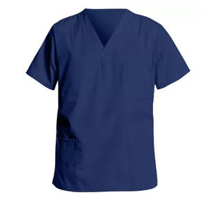 Robe chirurgicale à manches courtes gommage hommes col en v pharmacie costume dentiste hôpital médecin infirmière travail vêtements unisexe - Product Image 6