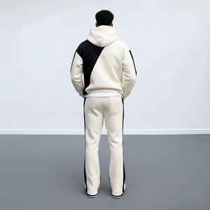 Ensemble 2 pièces pour homme, poids moyen, logo personnalisé OEM, vente en gros, haute qualité, 100% coton, 2 tons, streetwear ample, survêtement d'hiver - Product Image 5