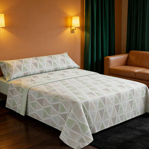 Super Oferta: Juego de Sábanas de Microfibra de Poliéster de 3 Piezas, Sábana Ajustable de Microfibra de Poliéster, Sábana Plana, 1 Funda de Almohada (Opcional) - Product Image 1