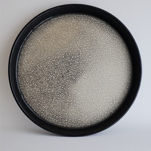 Bandeja de Resina Golden Drift con Tonos de Marfil y Mármol, Diseño Art Deco, Ligera y de Aspecto Moderno - Product Image 1