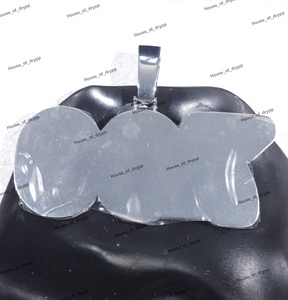 Collier Hip Hop avec pendentif numéro 700 serti de diamants Moissanite, bijoux de luxe en acier inoxydable pour hommes - Product Image 2