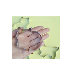 ชุดเครื่องมือทำขนมอบสแตนเลสรูปดาวดอกไม้ทรงกลมชุดตัดคุกกี้ดีไซน์รูปแมว - Product Image 6