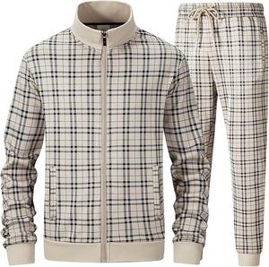 Ensemble de survêtement d'hiver respirant 2-en-1 coupe ajustée pour homme en polyester/coton/spandex/polaire, coupe-vent, idéal pour l'entraînement et la gym - Product Image 1