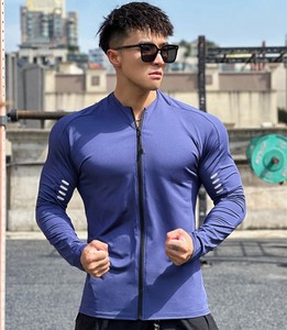 Men's Long Sleeve Sportswear Gym Training Sweatshirt <b>Spring</b> Autumn Fitness <b>Cardigan</b> with Zipper for Running and Jogging - Product Image 4