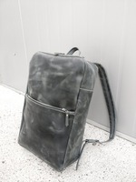 Sac de sport en cuir véritable gris vieilli avec logo personnalisé Vintage Fashion Bapa Rusa Candy Pattern for Work Travel College Sports