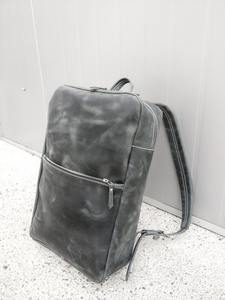 กระเป๋าทรงดัฟเฟิลกระเป๋าหนังแท้สีเทาสำหรับเดินทางไปทำงานกีฬาวิทยาลัยแฟชั่นวินเทจ - Product Image 5