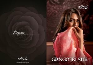 Derniers saris en soie Handloom avec une superbe bordure florale numérique et rayée Nouveaux vêtements indiens et pakistanais - Product Image 5