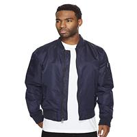 Blouson aviateur couleur marine avec logo brodé patchs oem dernière couleur/blouson style rue blanc léger avec logo personnalisé