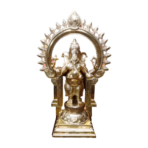 Estatua de bronce de alta calidad de Lord Ganesha, impresión UV pulida, Color dorado, decorativo para el hogar, precio competitivo del exportador de la India - Product Image 1