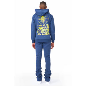 La mejor ropa de invierno informal para hombres Nueva llegada Chándales acampanados en colores sólidos Diseño de moda - Product Image 2