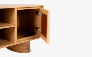 Unidad de TV Luna, centro de entretenimiento de madera moderno, consola multimedia, estantes de almacenamiento, muebles de Sala, elegante y funcional - Product Image 5