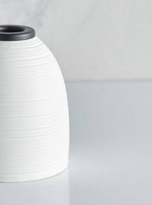 Modern White Ribbed <b>Vase</b> Style Incense Burner Minimalist Home Decor Western Design For Gifting And Home Decor Use - Product Image 3