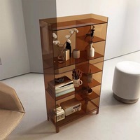 Étagère de rangement moderne en acrylique pour livres, étagère de rangement pour magazines de bureau