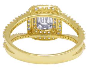 Corte redondo Moissanite Diamond S925 Sterling Silver In Luxury iced Out Anillo de compromiso para mujeres - Product Image 4