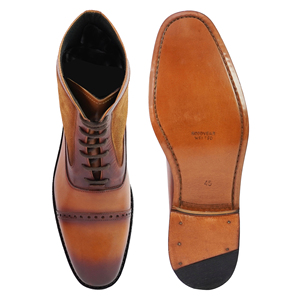 Goodyear Welted zapatos de cuero hechos a mano para hombre de alta calidad de grano completo forro de cuero genuino tobillo para otoño verano invierno uso - Product Image 5