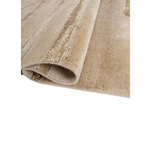 Alfombra de Lana y Seda Entropy Ivory Anudada a Mano AKWS-3035 para Sala de Estar, Pasillo, Diseño Abstracto Rectangular Tipo Rompecabezas para Adolescentes - Product Image 2