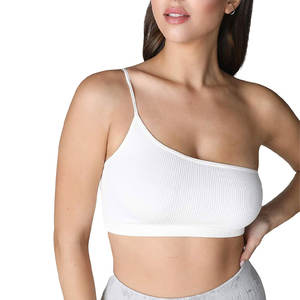 บราไหล่ข้างเดียวปรับแต่งได้ดีไซน์ใหม่สปอร์ตบราระบายอากาศได้มีโครงแบบยืดได้และออกแบบเทคนิคการซัก - Product Image 4