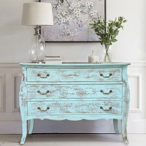 Meuble commode moderne à trois tiroirs en bois de manguier Meuble Gilbert élégant pour la maison Bar Ferme Hôtel ou Appartement Salon - Product Image 1