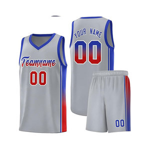 Conjuntos de uniformes de camiseta de baloncesto transpirable de malla de secado rápido con estampado por sublimación - Product Image 5
