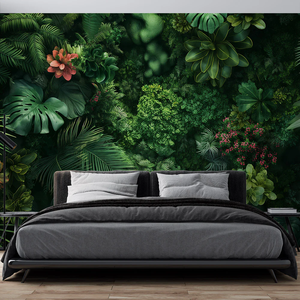 <span class=keywords><strong>Papel</strong></span> <span class=keywords><strong>pintado</strong></span> moderno personalizado de vegetación Tropical pegatinas de pared a prueba de humedad para sala de estar sofá dormitorio pared Hospital - Product Image 3