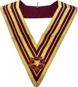 Collar Masónico de Grado 96 de Memphis Misraim, con Bordado Morado, Reglamento Francés, Bajo MOQ, Servicio OEM - Product Image 2