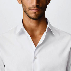 Chemise d'été à manches longues pour hommes européens Chemise à col montant en coton lin respirant mince pour la plage Chemises décontractées pour hommes - Product Image 2