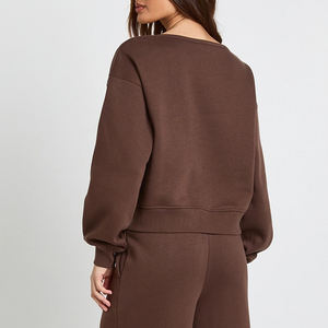 Chándal Deportivo Informal para Mujer, Color Sólido, con Top Corto, Diseño de Alta Calidad, Precio Económico, con Logotipo Personalizado, Venta al Por Mayor, 2026 - Product Image 5