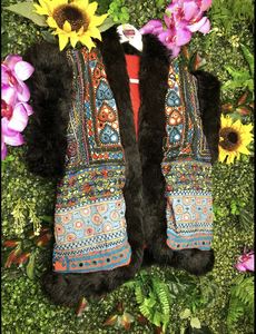Chaqueta de patchwork bordada a mano para mujer, estilo bohemio tribal, manga larga, cuello redondo, abrigo de algodón, moda de primavera - Product Image 2