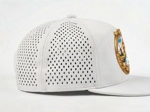 Printing Custom 7 Panel <b>Flat</b> Bil 3D Puff Embroidered Snapback Breathable Laser Cut OEM ODM Low MOQ, High Quality Perforated <b>Hat</b> - Product Image 2