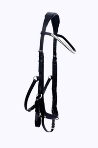 Bride de cheval anatomique de haute qualité en cuir véritable avec strass en cristal pour une utilisation équestre - Product Image 3