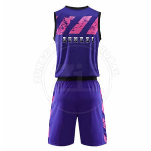 Tenues de basket-ball de haute qualité respirantes, grandes tailles, logo personnalisé, légères, 100% polyester, service OEM - Product Image 2
