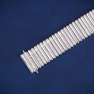 Luxury Moissanite 925 <b>Silver</b> <b>Bracelet</b> for <b>Men</b> Iced Out Tennis Style High Polish Finish Custom Wholesale Jewelry - Product Image 5