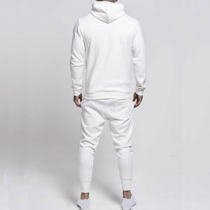 Conjunto de chándal personalizado con cremallera completa para hombre, Sudadera con capucha y pantalones para correr, mezcla de algodón Premium, fabricante OEM de etiqueta privada. - Product Image 2