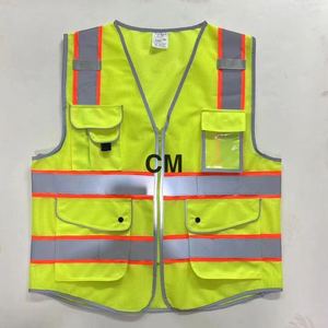 Gilet de sécurité réfléchissant fluorescent pour travaux routiers avec logo personnalisé pour une visibilité accrue - Product Image 6