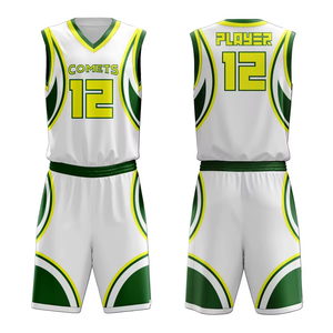 Ensemble short et maillot de basket-ball unisexe personnalisé pour l'été, respirant, 100 % polyester, vêtements de sport, impression par sublimation - Product Image 2