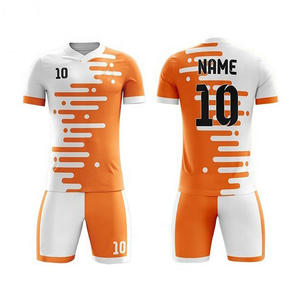 Uniformes de Fútbol de Manga Corta con Logotipo Personalizado 100% Poliéster, Uniformes de Equipo OEM Transpirables de Secado Rápido a Bajo Precio - Product Image 2