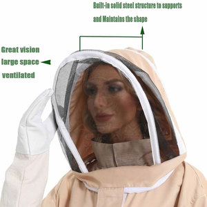 Traje de Apicultura de Mezcla de Algodón de Alta Calidad y Ajuste Cómodo para Uso Profesional y Seguro en Apicultura - Product Image 4