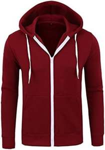 Sweat à capuche d'hiver décontracté surdimensionné pour homme de haute qualité avec fermeture éclair, design uni brodé, polyester/coton, logo personnalisé, poches avant - Product Image 2