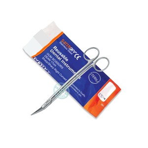 Iris 11.5cm Curved Surgical Dental Scissors Stainless Steel AISI 420 Sharp/Sharp Manual Powered Dental Instruments - Product Image 3