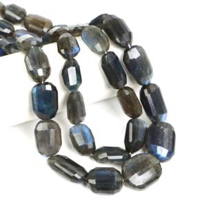 Blue Flashy <b>Labradorite</b> Nugget Beads Step Cut Faceted Natural <b>Labradorite</b> Loose Gemstone Beads For Jewelry Making 16x12-22x13 MM - Product Image 4