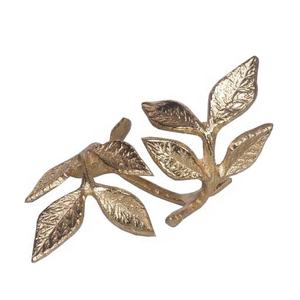 ANNEAU DE SERVIETTE EN OR MAT À FEUILLES MÉTALLIQUES POUR ANNEAU DE SERVIETTE DÉCORATIF DE TABLE À MANGER D'HÔTEL DE MARIAGE - Product Image 2