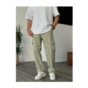 Men's Hip Hop Woven Washed <b>Denim</b> Jeans Wide Leg Cargo Pants 100% Cotton Streetwear <b>Trousers</b> - Product Image 1