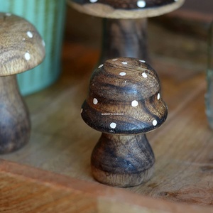 รูปปั้นไม้มะม่วงทำด้วยมือรูปปั้นเห็ดสำหรับตกแต่งโต๊ะสวนและตกแต่งบ้าน - Product Image 5