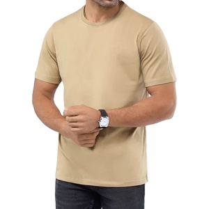 T-shirt uni pour homme, coupe classique, manches courtes, col rond - Product Image 1