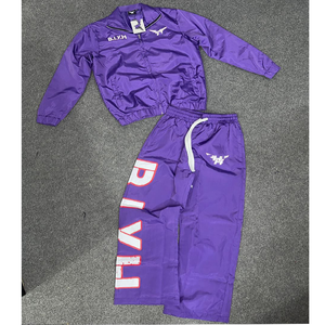 ชุดวอร์ม2ชิ้นสำหรับผู้ชายชุดวอร์มเล่นกีฬาเสื้อกันลมสะท้อนแสงทำจากไนลอนขนาดใหญ่ - Product Image 2