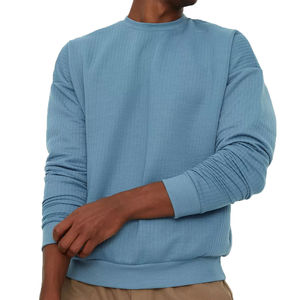 Pull-over tricoté de couleur unie pour hommes, haut d'hiver respirant avec logo personnalisé, approvisionnement ODM directement du Pakistan - Product Image 5