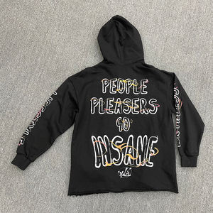 เสื้อฮู้ดของผู้ชายแขนยาวพิมพ์ลาย DTG น้ำหนักมากเสื้อผ้าแนวสตรีทแบบ450gsm ลายกราฟิกที่กำหนดเอง - Product Image 3