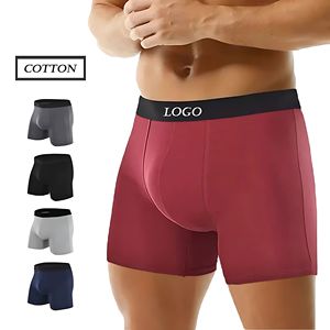 Vente en gros de caleçons pour hommes séchage rapide de haute qualité en tricot sans couture logo personnalisé doux respirant antibactérien taille basse - Product Image 1