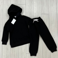 Ensemble sweat à capuche et jogging pour enfants, couleur lilas, à carreaux, surdimensionné, hiver, 100% coton, écologique, respirant, séchage rapide, polaire doux