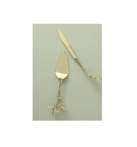 100% Servidor de pastel de latón de la mejor calidad para boda real y artículos de fiesta y mango de acero y latón hecho a mano - Product Image 2